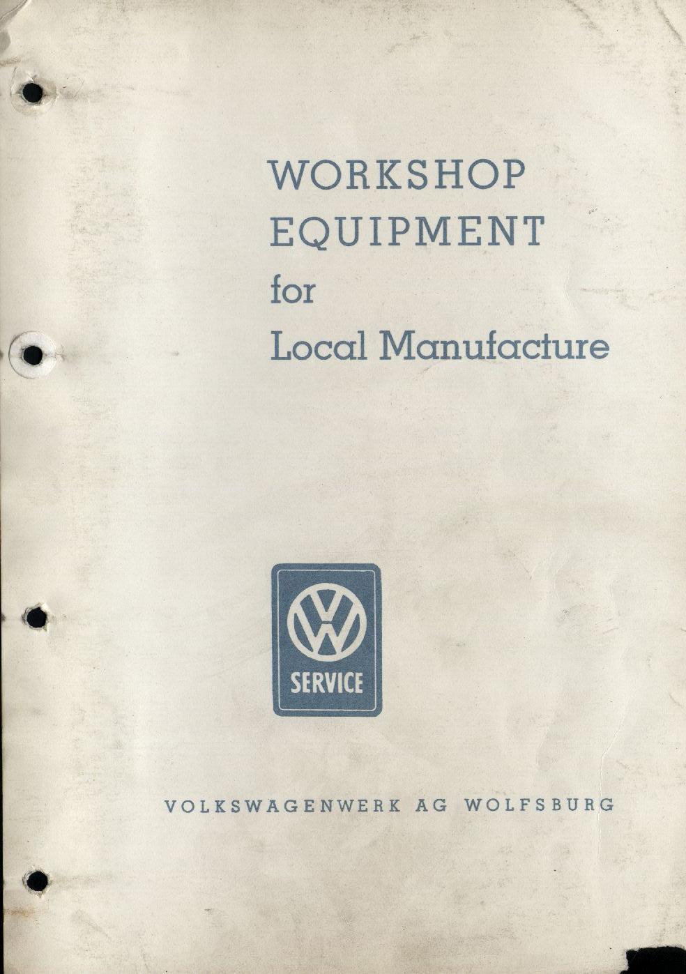 Title page of book Workshop Equipment for Local Manufacture